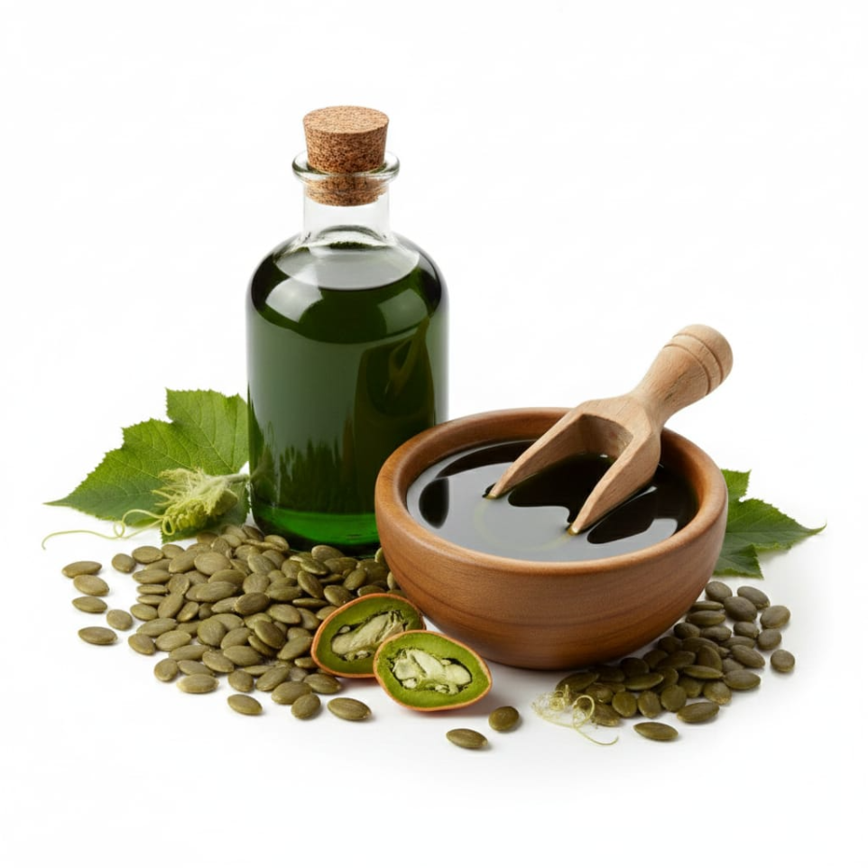 Cold Pressed Edible Pumpkin Seed Oil Manufacturer &amp; Exporter from India