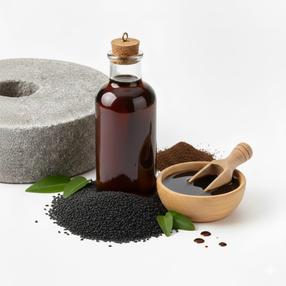 Natural stone pressed kalongi oil extracted without heat or chemicals