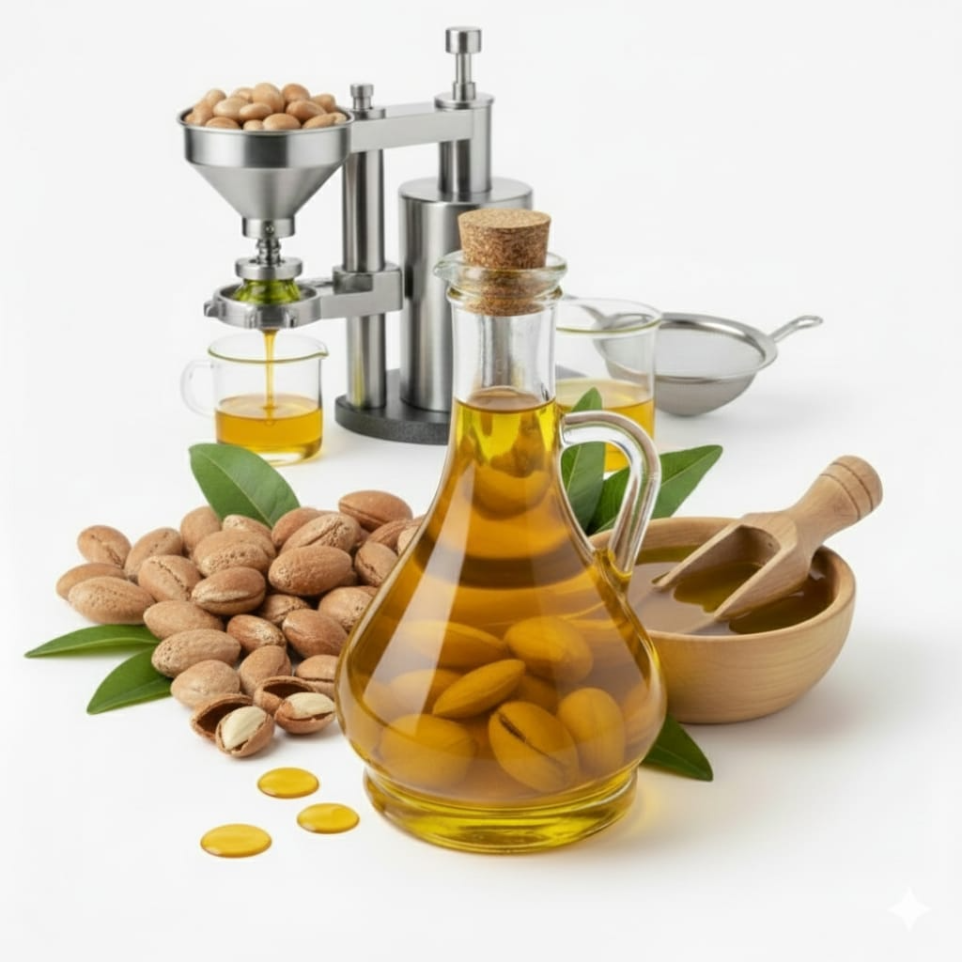Cold Pressed Argan Oil Carrier Oil Bulk Exporter from India